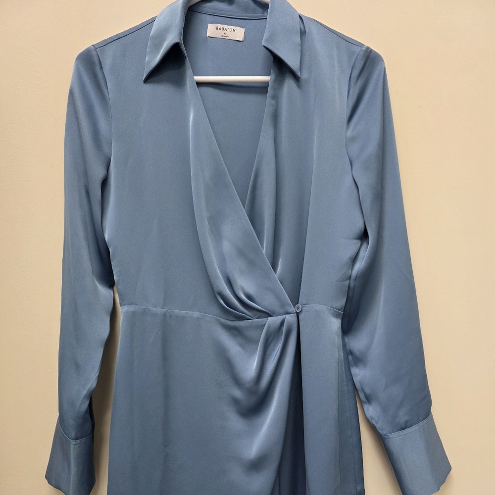 Aritzia Babaton Silky Dress XS, Blue